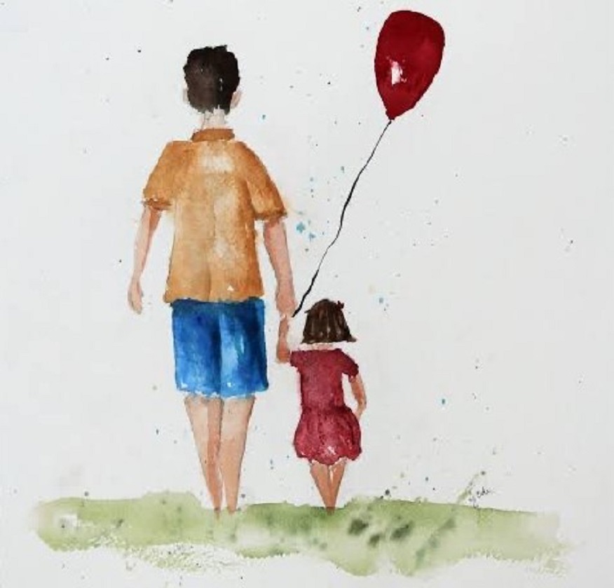 Father Daughter Hug Girl Illustration - Father And Daughter Illustration -  Free Transparent PNG Clipart Images Download