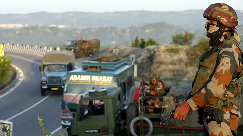 Army Conducts Patrols Along Kashmir Highway To Ensure Safety Of Amarnath Pilgrims