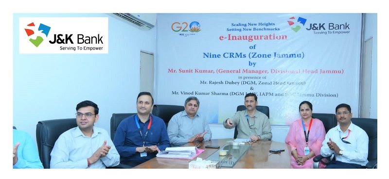 Jammu Gets 9 J&K Bank CRMs In A Day

