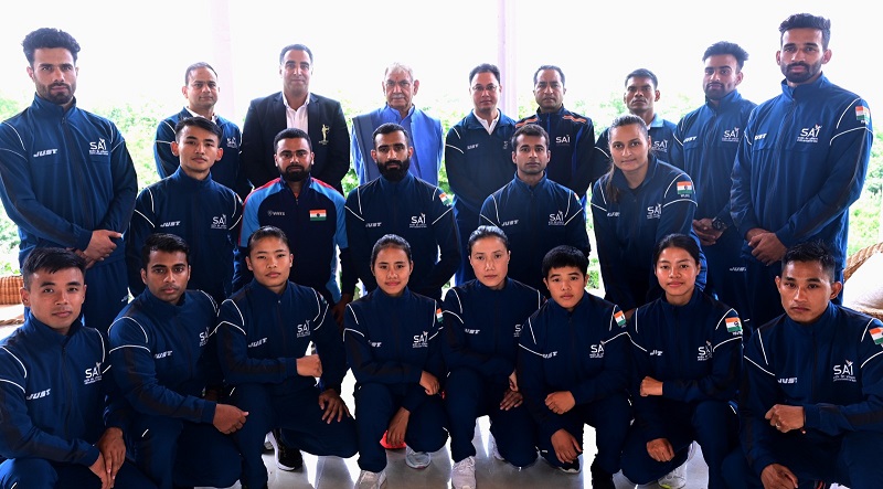 LG Interacts With Indian Wushu Team Bound For Asian Games