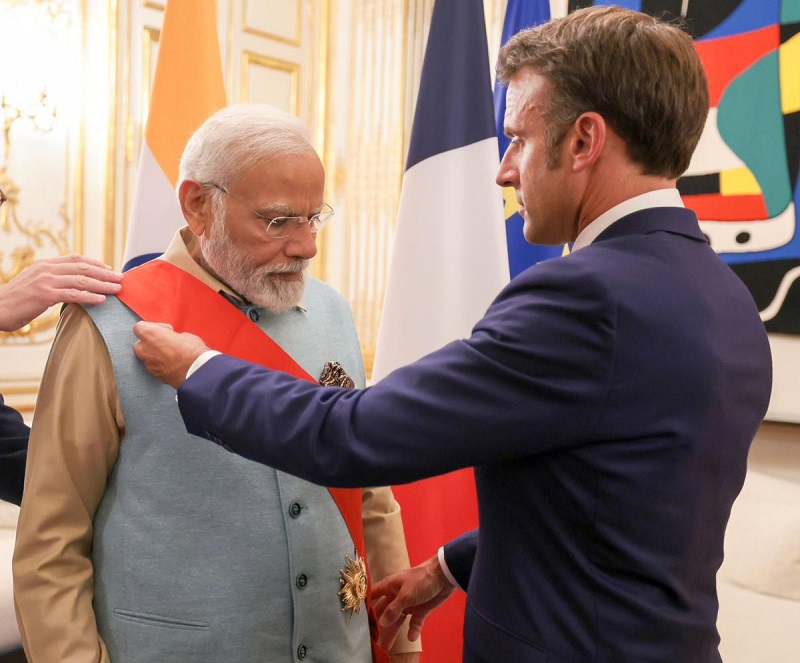 PM Modi Conferred With France's Highest Award Grand Cross Of The Legion Of Honour