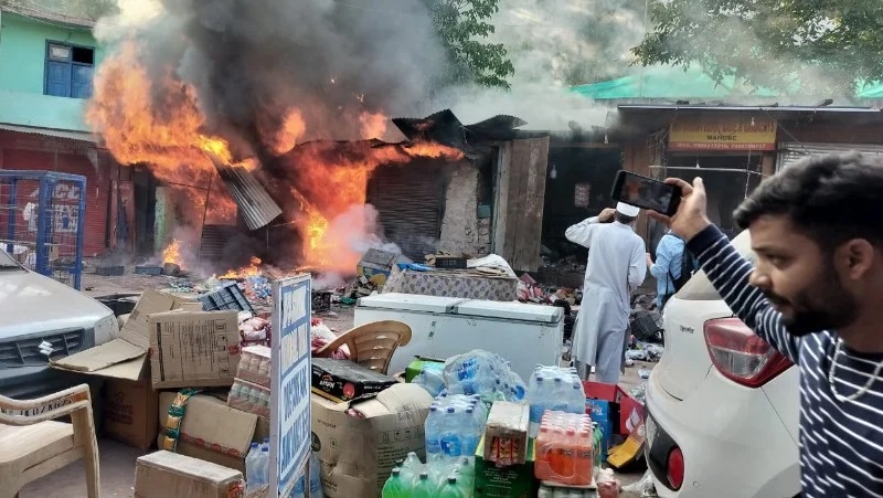 Five Shops Damaged In Fire Incident In J&K's Reasi
