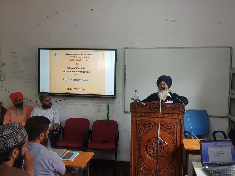 CUK’s Religious Studies Deptt Holds Lecture On ‘Sikhs Of Kashmir: Advent And Contribution’