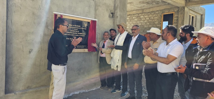 SKUAST-K VC Lays Foundation Stones For Training Hall & Tribal Farmers Hostel At KVK Zanskar