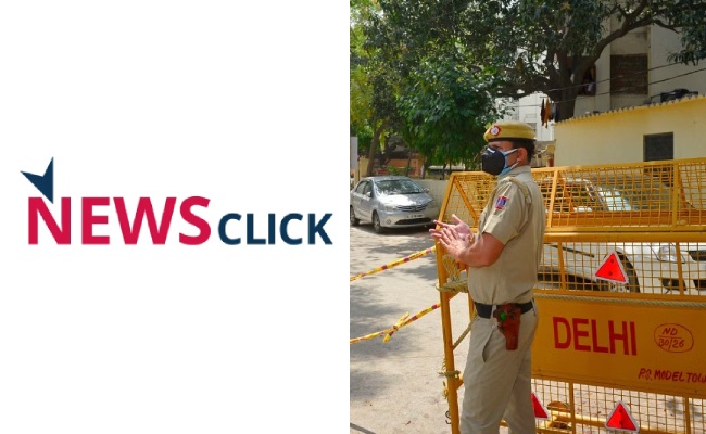 Delhi Police Raids NewsClick's Office, Journalistsv