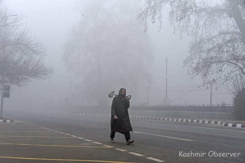 Dense Fog, Intense Cold Wave Continues In Kashmir
