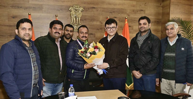 Director Information Felicitates Gagan Singh Jamwal