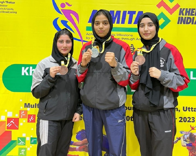 Kashmir Athletes Win Silver, 2 Bronze In Wushu Women’s League