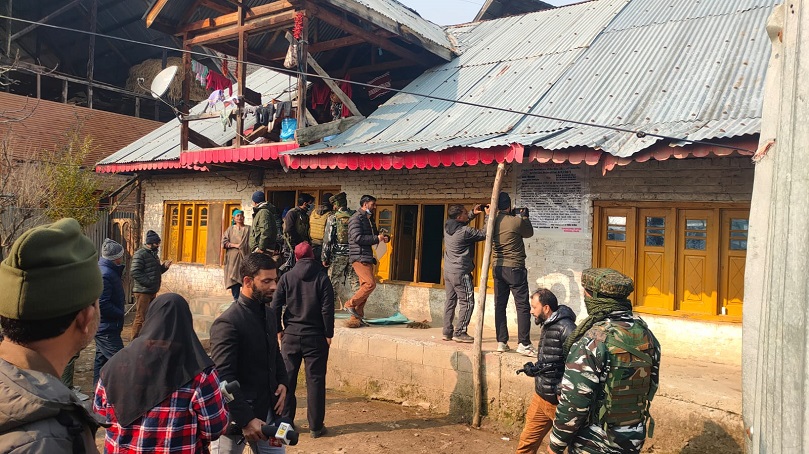 Jammu and Kashmir Police on Wednesday said it attached 14 marla residential land belonging to a terror associate's family in North Kashmir's Bandipora district.