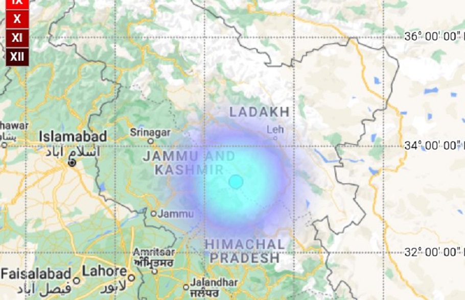 3.8 Magnitude Earthquake Jolts Kishtwar, 3rd In Two Days