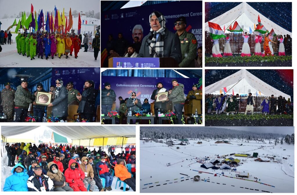 LG Sinha Inaugurates 4th Khelo India Games' Snow Sports Event At Gulmarg