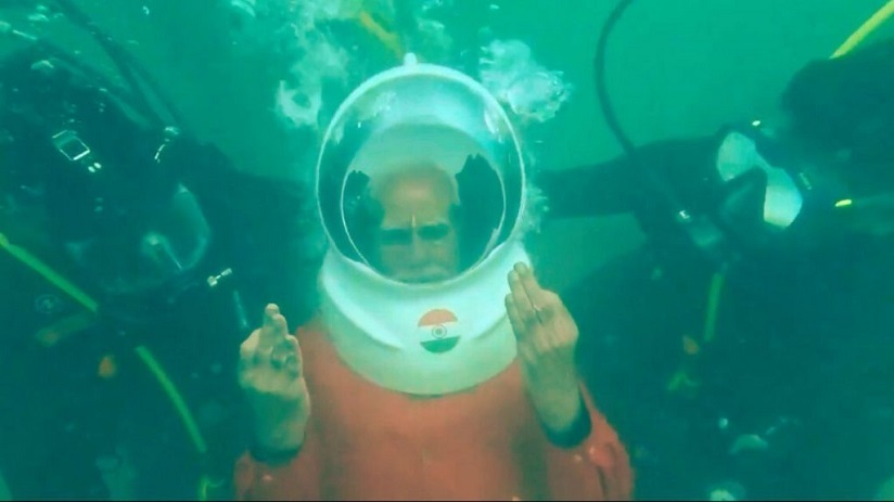 Modi Performs Underwater Puja, Says 'Devotion Over Courage'