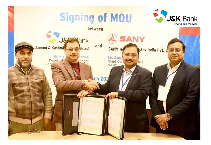 J&K Bank Inks MoU With SANY Bharat