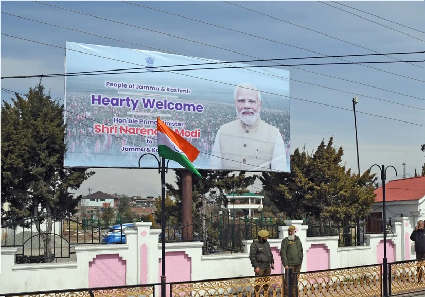 Bakshi Stadium Draped In National Tricolour For PM Modi's Visit