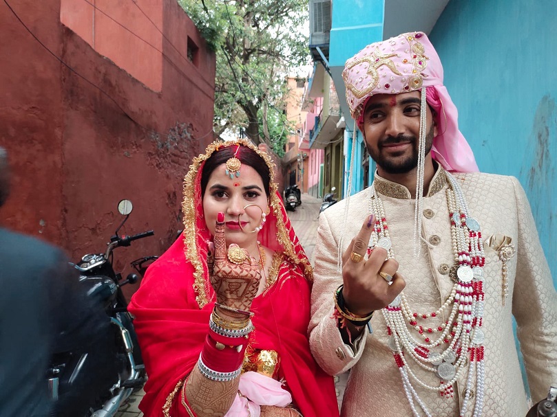 First-Timers, Newlyweds Among Early Voters In Udhampur LS Seat