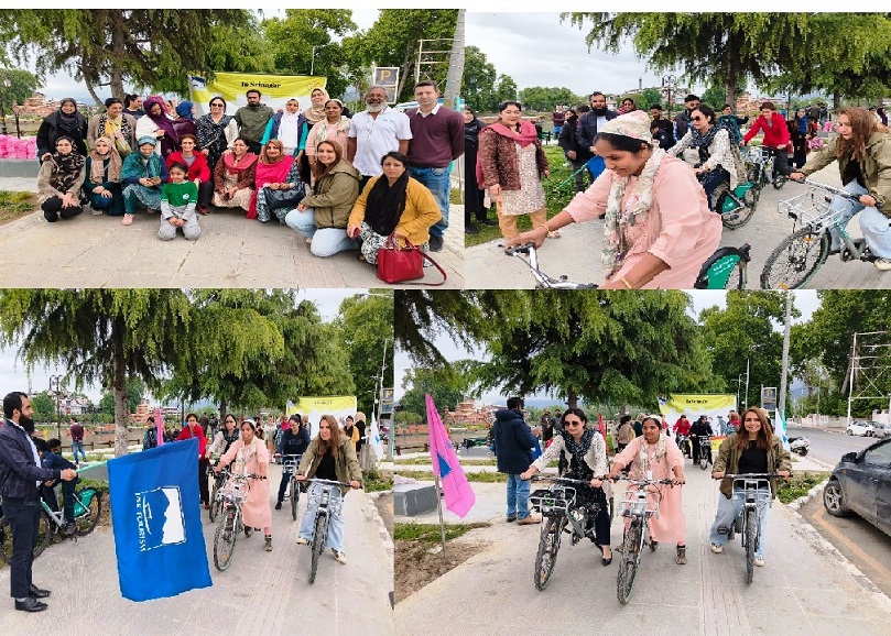 A nationwide bicycle literacy campaign for women, "She cycling", by BYSC India in association with J&K Tourism, Directorate of Tourism, Kashmir, was initiated in Srinagar on Saturday at Jhelum River Front in Lal Mandi.
