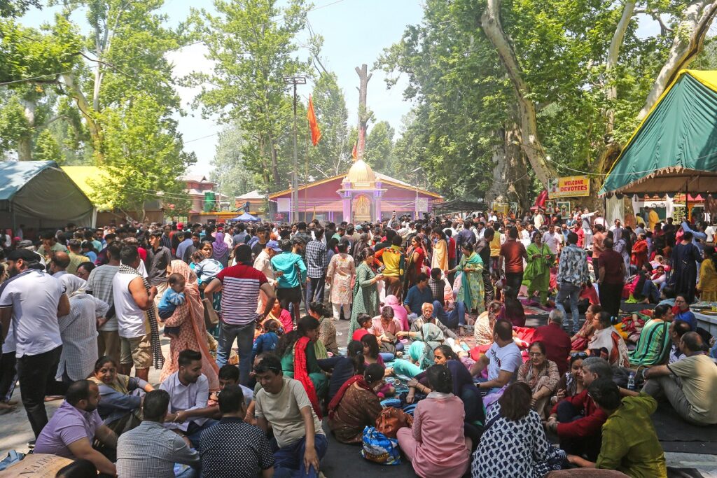 Over 30,000 pilgrims from the Union Territory and other parts of mainland India arrived to participate in Jyeshtha Ashtami festival at Tulmulla in central Ganderbal, Lieutenant Governor Manoj Sinha said on Friday, extending his warm wishes to the Kashmiri Pandit community on the occasion.