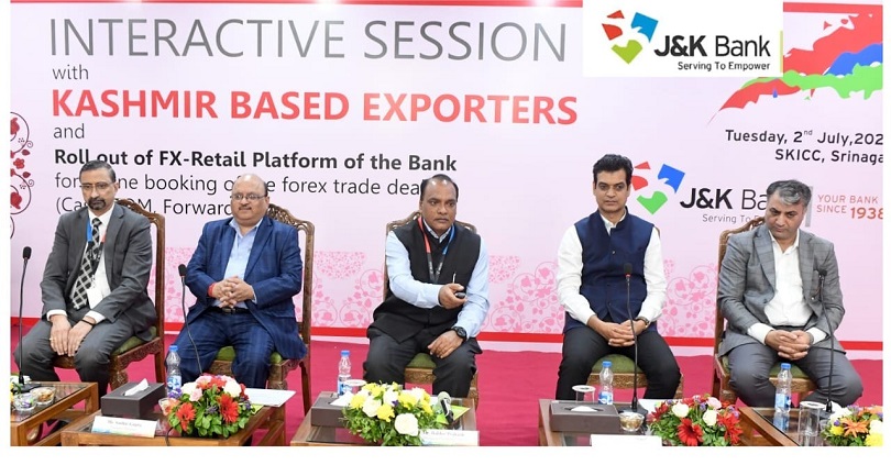 J&K Bank Hosts Interactive Session With Exporters, Rolls Out FX-Retail Platform