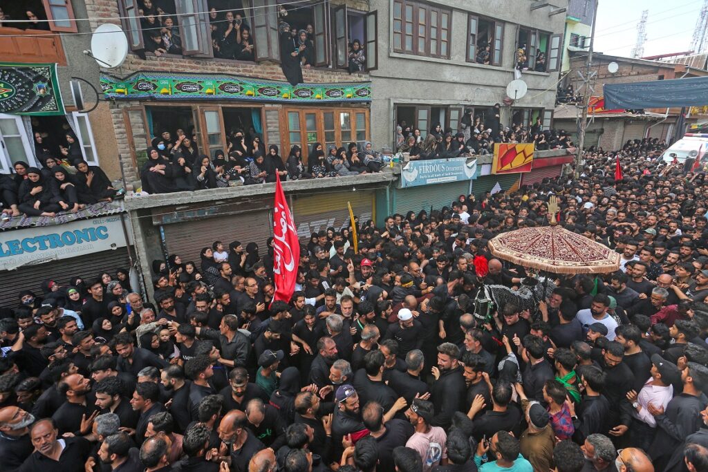 Zuljanah procession in Zadibal Srinagar- KO photo by Abid Bhat