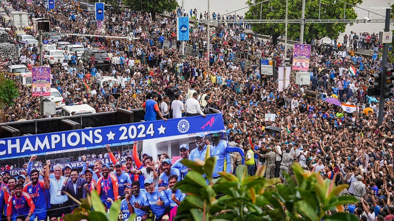 Team India Holds T20 WC Victory Parade At Wankhede Stadium