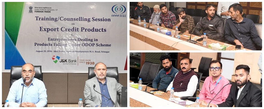 J&K Bank Organizes Training-Cum-Counselling Session For ODOP Entrepreneurs