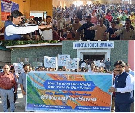 Assembly Elections: Walkathon, Town Hall Events Held In Anantnag