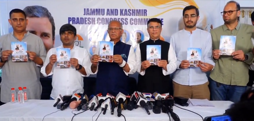 Cong Releases Manifesto For J&K Polls, Promises Welfare Measures For Farmers, Women