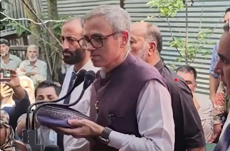 'My Honour In Your Hands': Omar Removes Cap To Seek Votes In Ganderbal