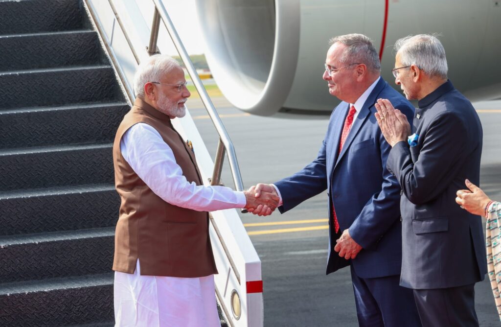 PM Modi Arrives In US For Quad Summit