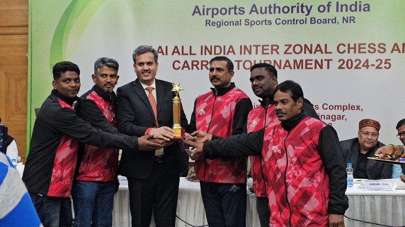 AAI All India Inter-Zonal Chess & Carrom Tourney Concludes In Srinagar