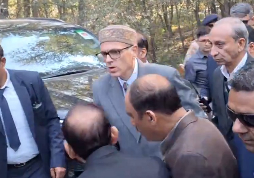 Ganderbal Attack: CM Omar Visits Residence Of Slain Doctor In Budgam