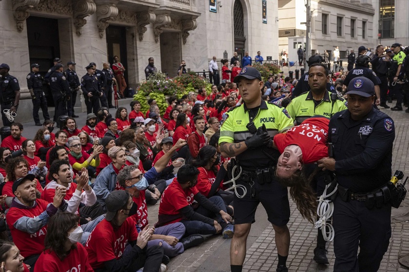 Dozens Of Pro-Palestinian Protesters Arrested Outside New York Stock Exchange