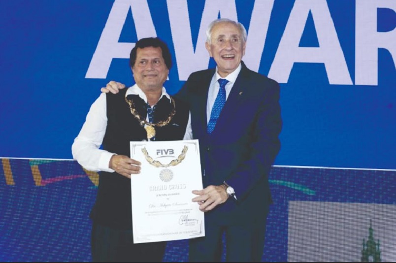 Achyuta Samanta Honoured With FIVB Grand Cross Award