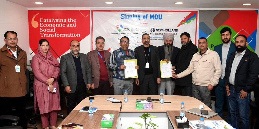 J&K Bank Signs MoU With CNH Industrial To Boost Agricultural Financing