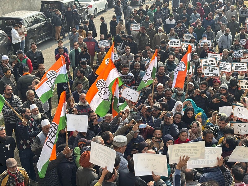 J&K Congress Protests To Press Demand For Restoration Of Statehood