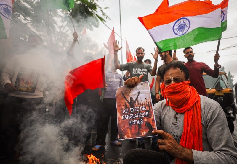 Protest Rally Held In J&K's Samba Against Attacks On Hindus In Bangladesh