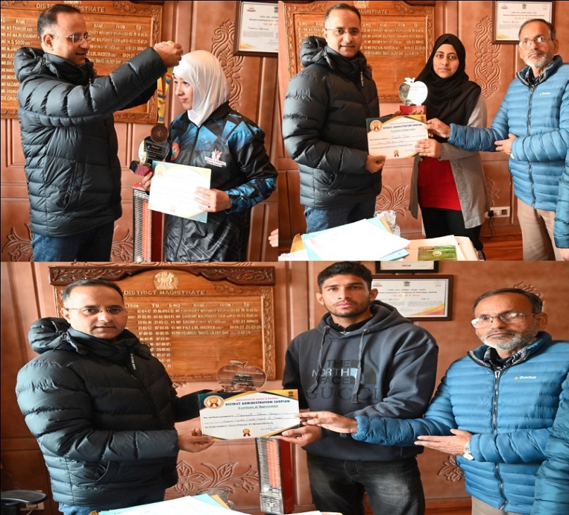 Shopian Athletes Felicitated For Medal Wins At Nationals