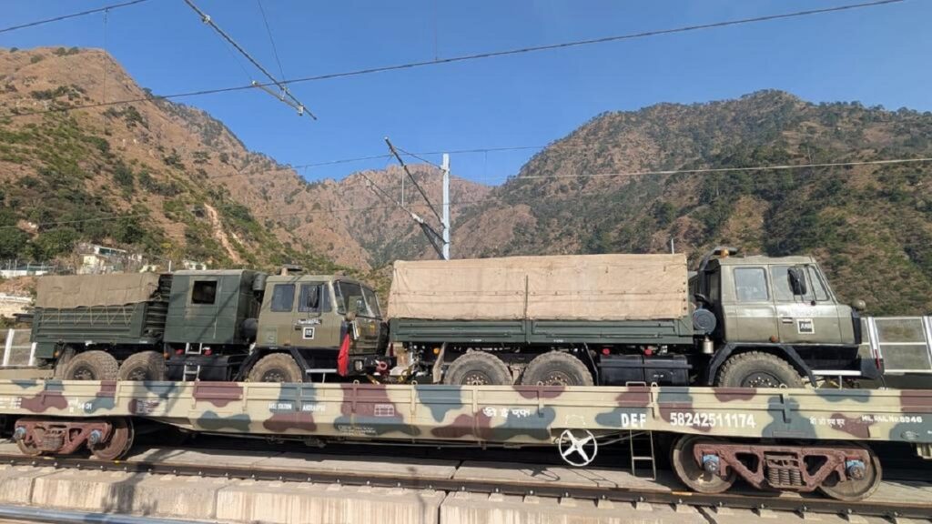 Military Special Train Brings Tanks, Artillery to Kashmir Valley