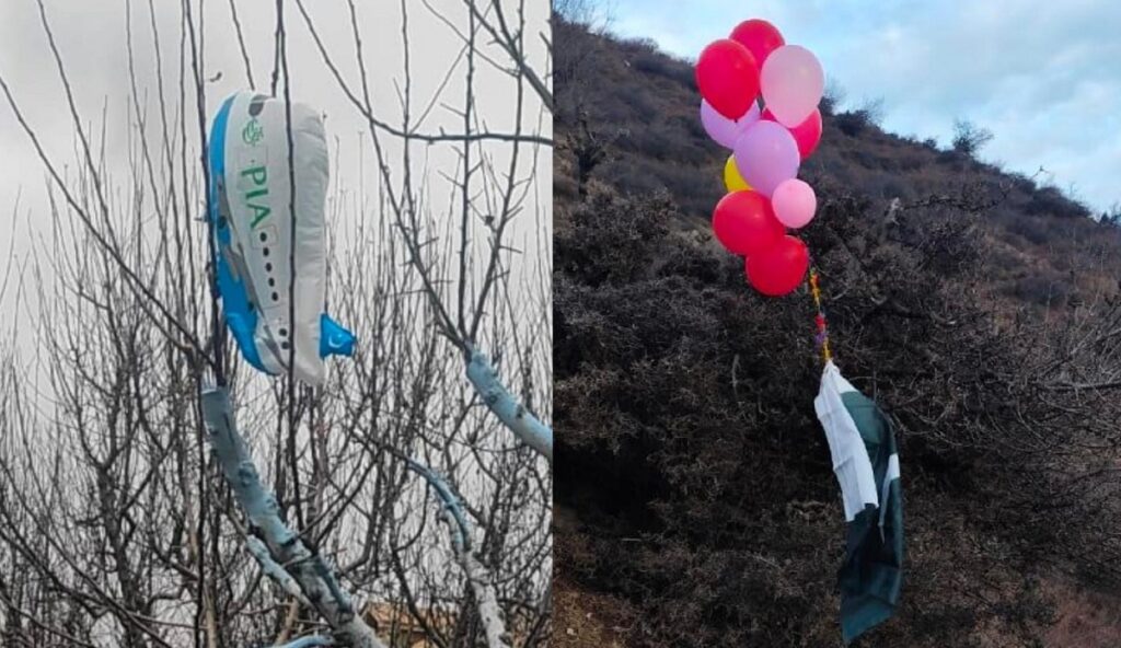 Balloons With Pakistani Symbols Found Near LoC in North Kashmir