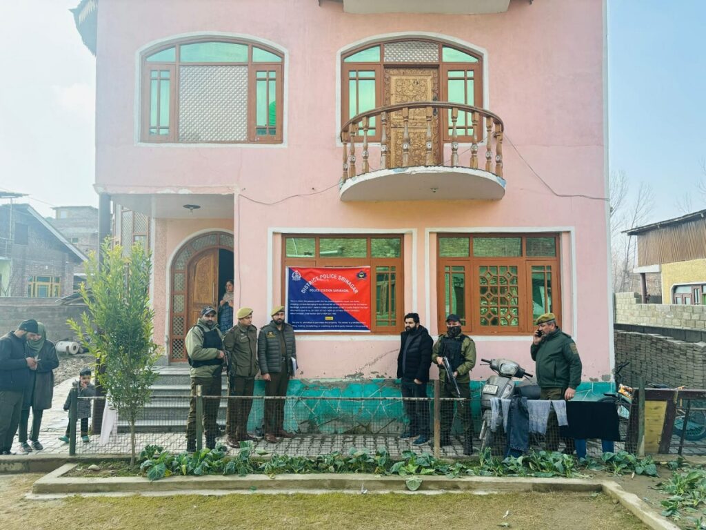 Police Attach ₹3 Crore Worth Properties of Drug Peddler in Srinagar