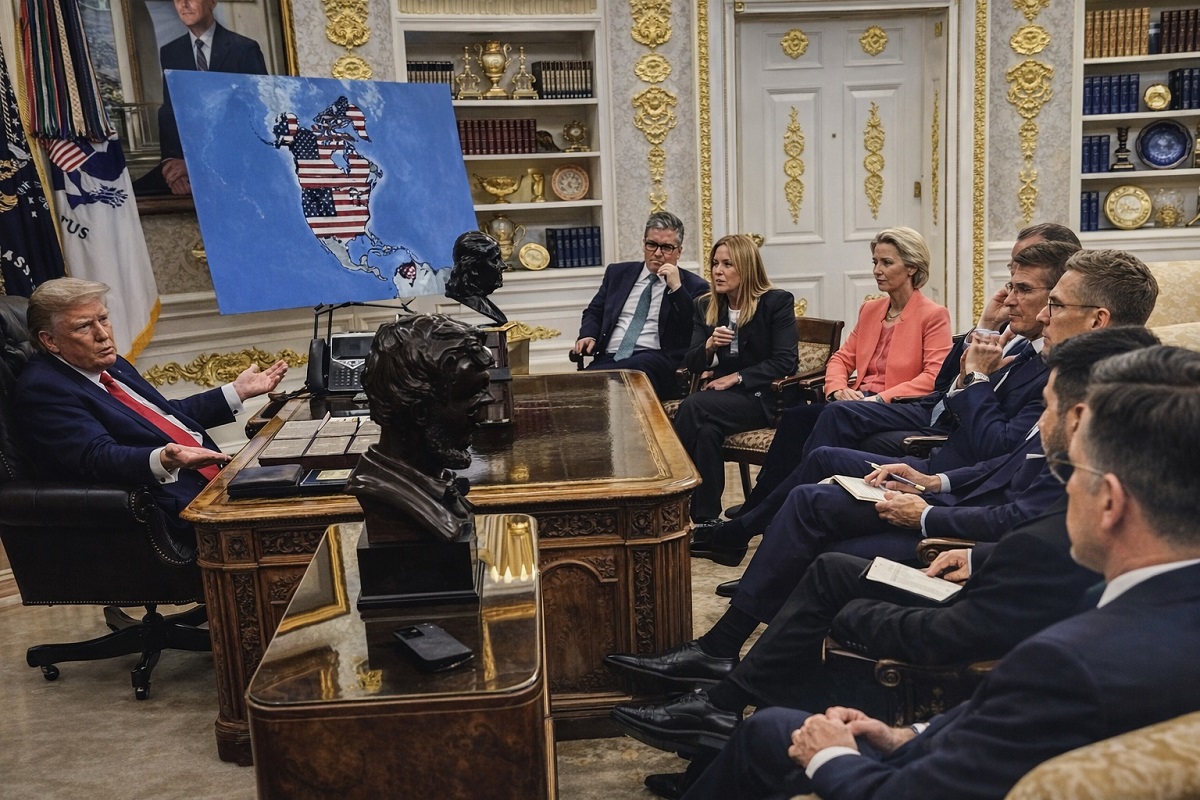 Trump’s AI Map Sparks Fury: Canada, Greenland ‘Annexed’ Overnight