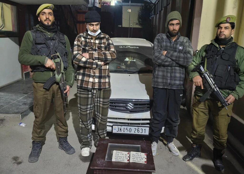 Brown Sugar Seized in Srinagar, Two Arrested in Police Action